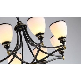 Ενσωματωμένος μεταλλικός πολυέλαιος 8 Light Rustic Lodge