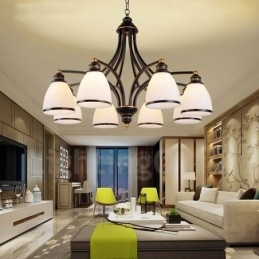 Ενσωματωμένος μεταλλικός πολυέλαιος 8 Light Rustic Lodge