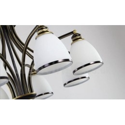 Ενσωματωμένος μεταλλικός πολυέλαιος 8 Light Rustic Lodge