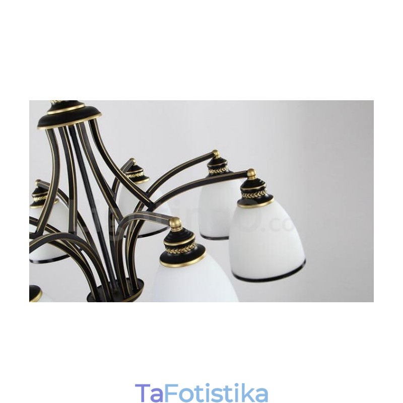 Ενσωματωμένος μεταλλικός πολυέλαιος 8 Light Rustic Lodge