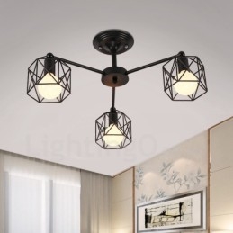 Ενσωματωμένος πολυέλαιος 3 Light Rustic Lodge