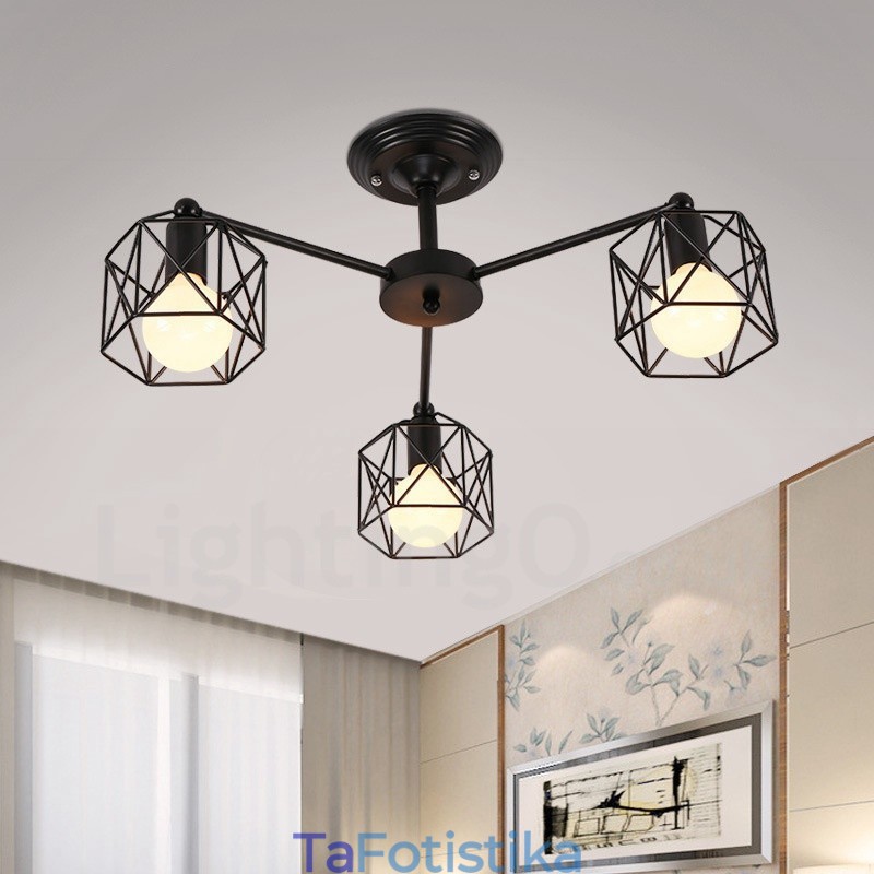 Ενσωματωμένος πολυέλαιος 3 Light Rustic Lodge