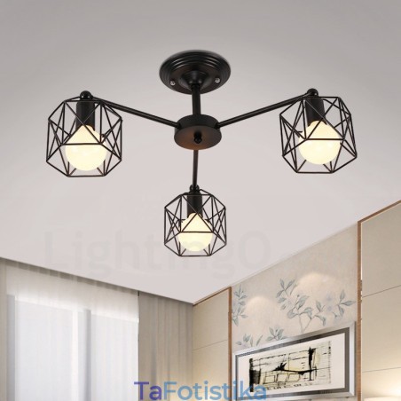 Ενσωματωμένος πολυέλαιος 3 Light Rustic Lodge Ενσωματωμένος πολυέλαιος 3 Light Rustic Lodge
