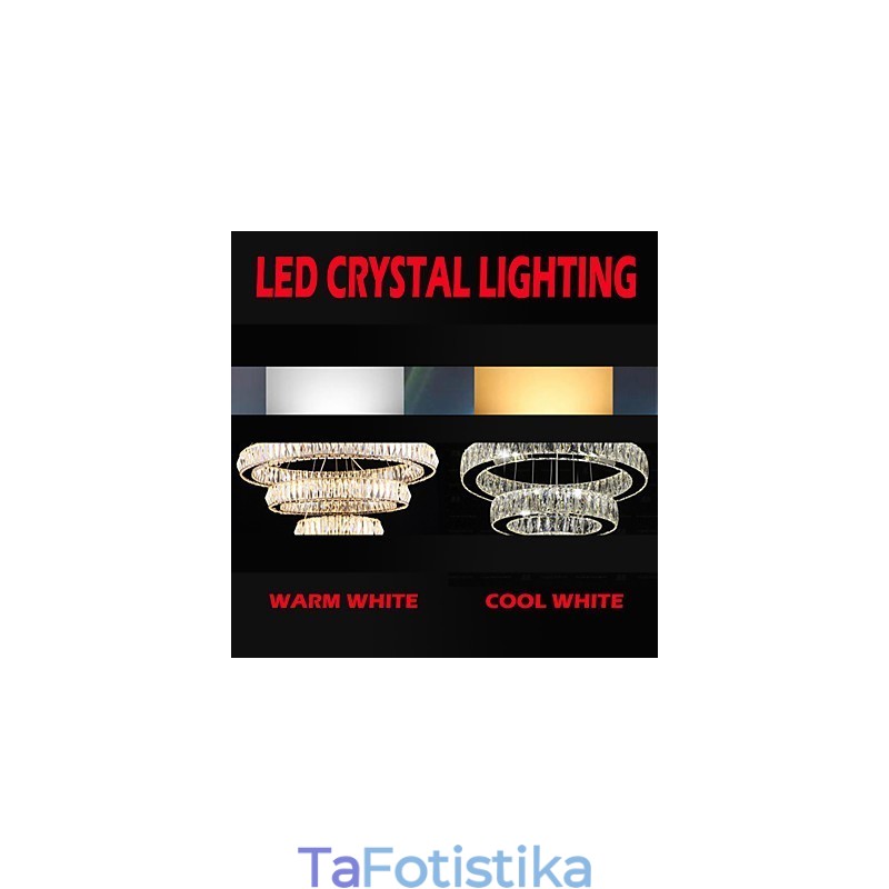 Κρυστάλλινο Κρεμαστό Φωτιστικό Μοντέρνο Φωτιστικό Τρία Δαχτυλίδια D204060 K9 Φωτιστικά Μεγάλου Κρυστάλλου Οροφής