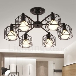 Ενσωματωμένος πολυέλαιος 6 Light Rustic Lodge