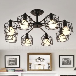 Ενσωματωμένος πολυέλαιος 8 Light Rustic Lodge