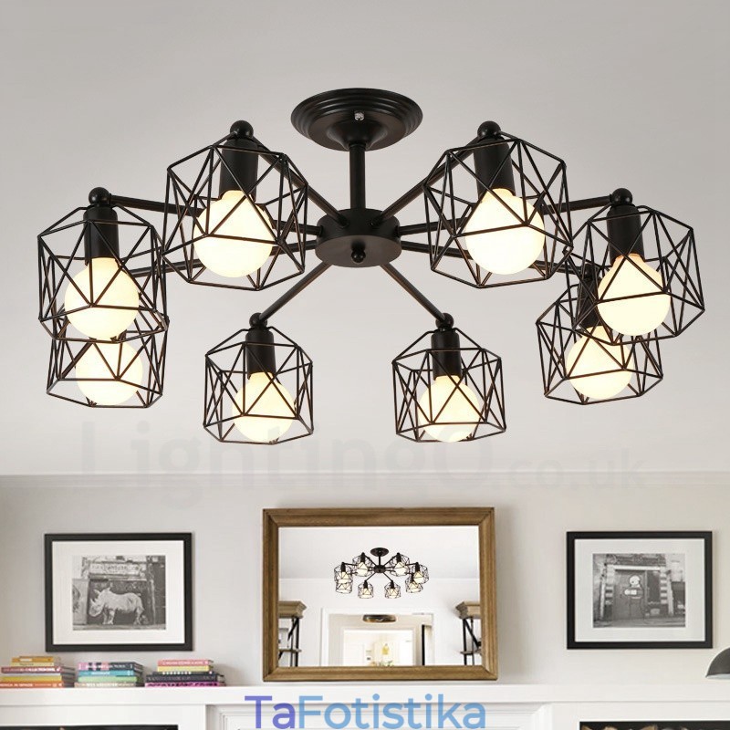 Ενσωματωμένος πολυέλαιος 8 Light Rustic Lodge