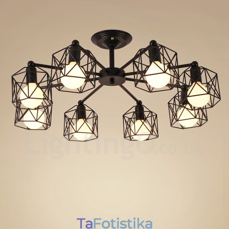 Ενσωματωμένος πολυέλαιος 8 Light Rustic Lodge