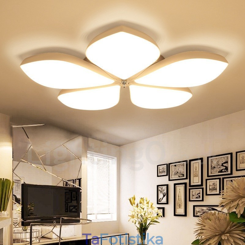 5 Light Modern Contemporary Integrated Metal Flush Mount Light