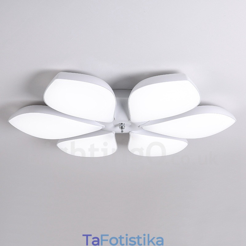 6 Light Modern Contemporary Integrated Metal Flush Mount Light