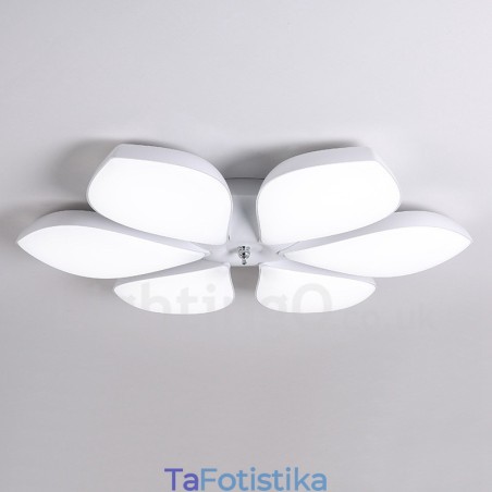 6 Light Modern Contemporary Integrated Metal Flush Mount Light