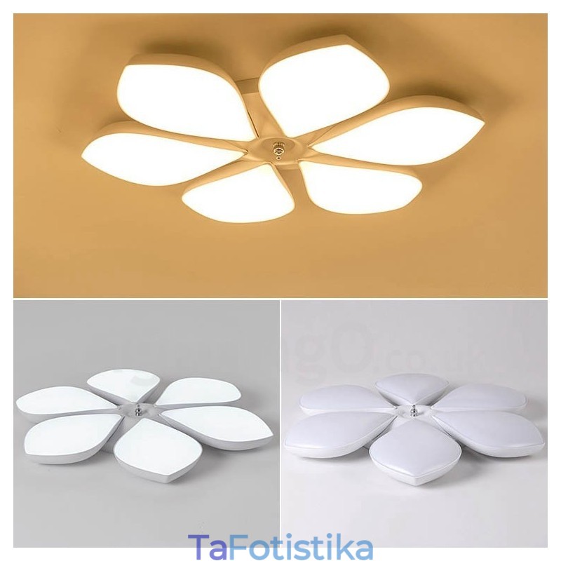 6 Light Modern Contemporary Integrated Metal Flush Mount Light
