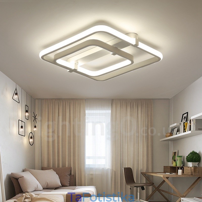 2 Rings Modern Contemporary Integrated Flush Mount Light