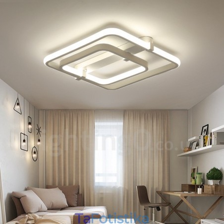 2 Rings Modern Contemporary Integrated Flush Mount Light