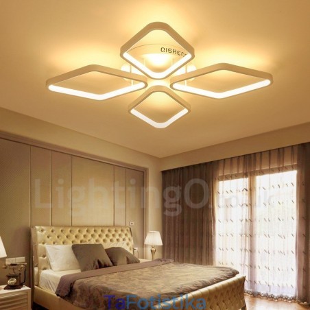 4 Light Modern Contemporary Integrated Metal Flush Mount Light 4 Light Modern Contemporary Integrated Metal Flush Mount Light