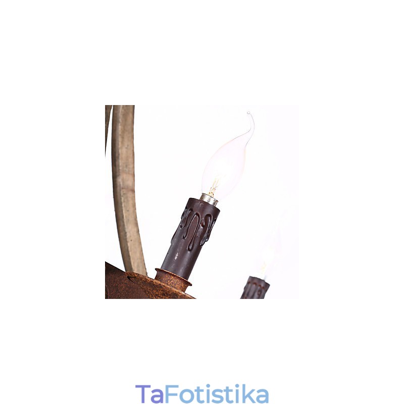Vintage αμερικάνικο ρουστίκ μενταγιόν Winerel πολυέλαιος φωτιστικό ζωντανό και φωτιστικό