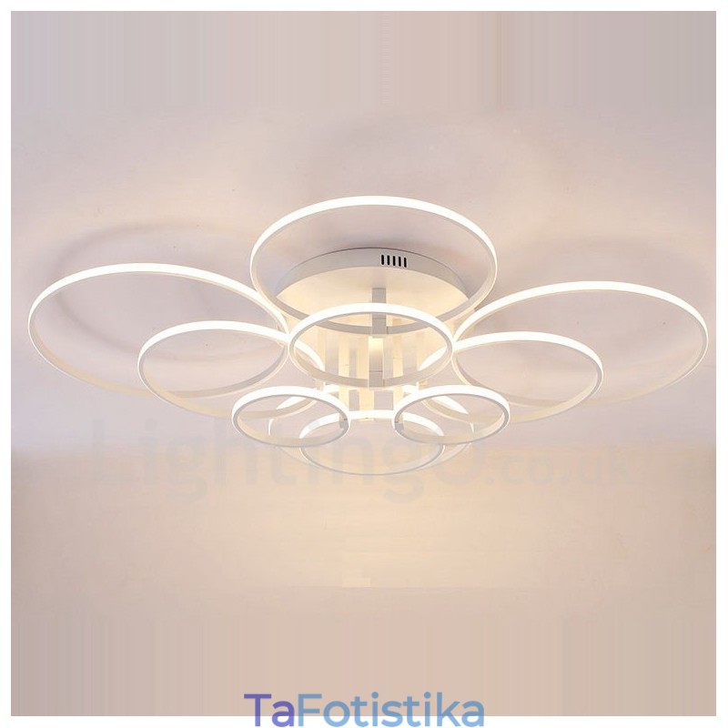 10 Light Modern Contemporary Integrated Metal Flush Mount Light