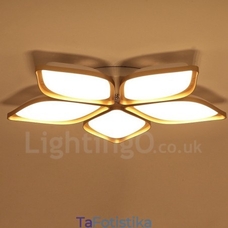 5 Light Modern Contemporary Integrated Metal Flush Mount Light 5 Light Modern Contemporary Integrated Metal Flush Mount Light