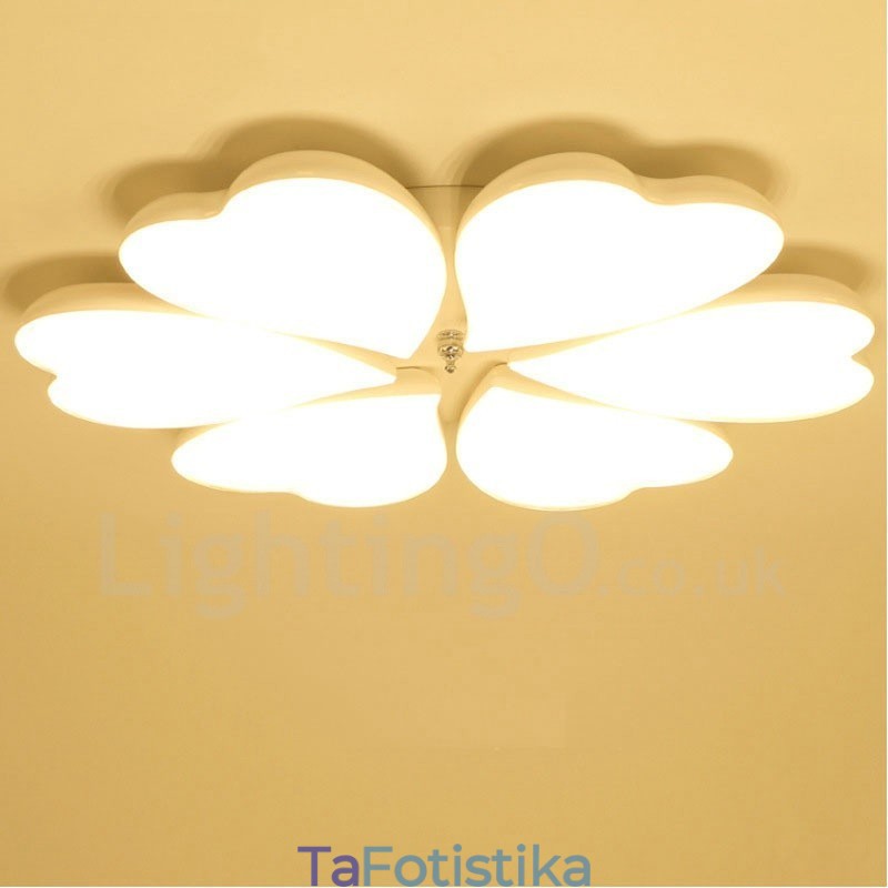 6 Light Modern Contemporary Integrated Metal Flush Mount Light