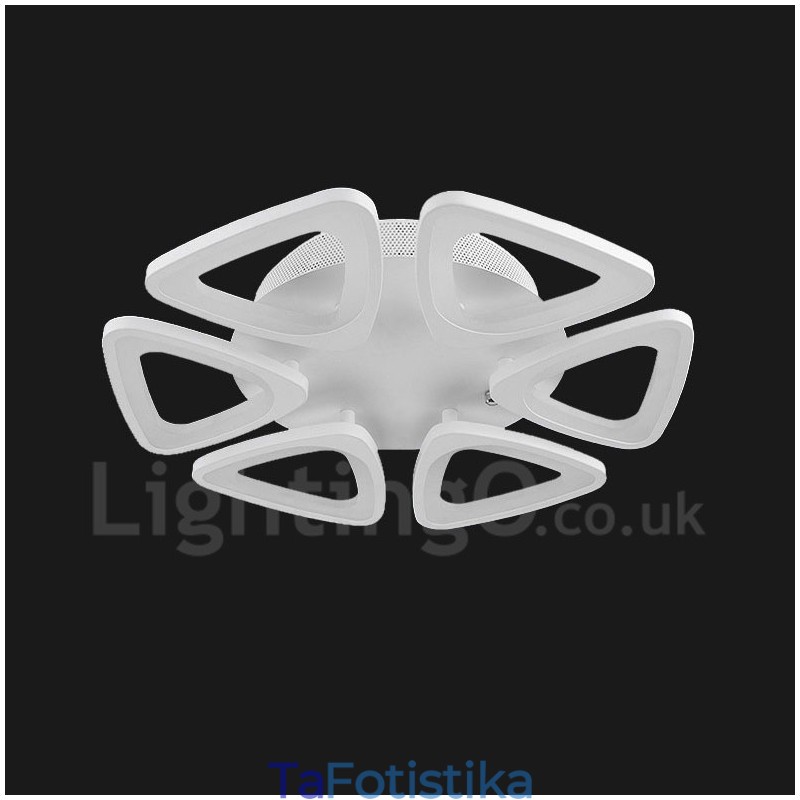 6 Light Modern Contemporary Integrated Flush Mount Light
