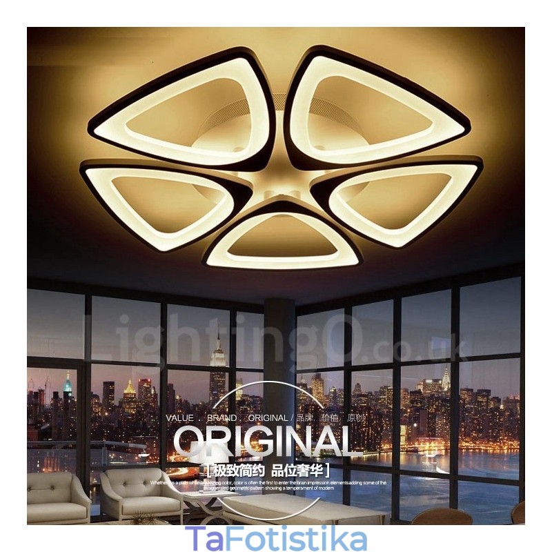 5 Light Modern Contemporary Integrated Flush Mount Light