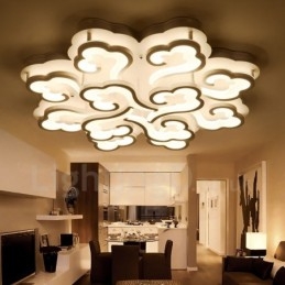 12 Light Modern Contemporary Integrated Flush Mount Light