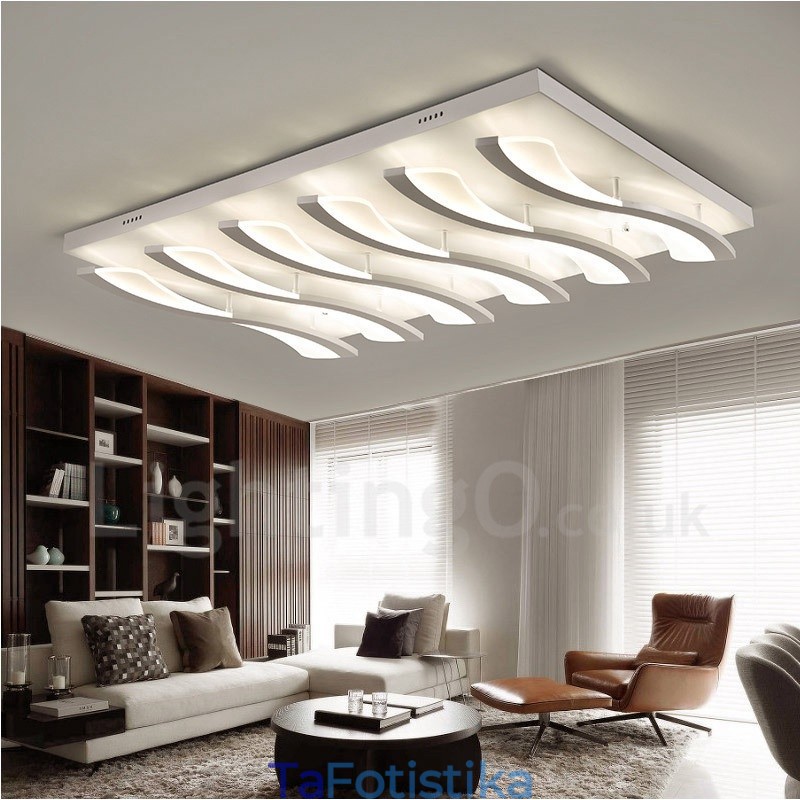 6 Light Modern Contemporary Integrated Flush Mount Light