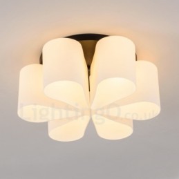 6 Light Rustic Lodge Ενσωματωμένο Flush Mount Light