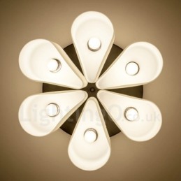 6 Light Rustic Lodge Ενσωματωμένο Flush Mount Light