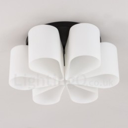 6 Light Rustic Lodge Ενσωματωμένο Flush Mount Light