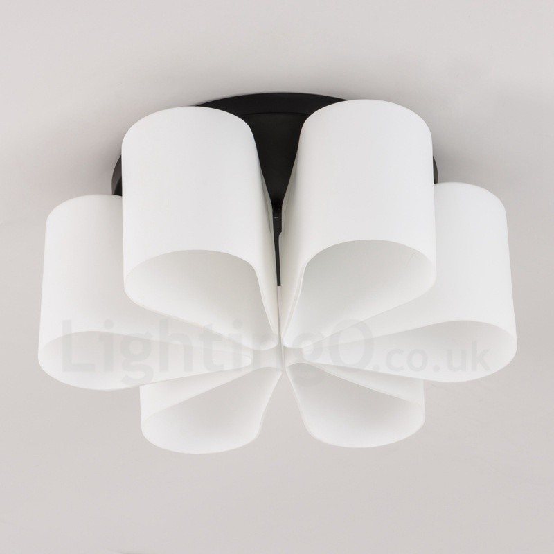 6 Light Rustic Lodge Ενσωματωμένο Flush Mount Light