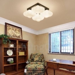 4 Light Rustic Lodge Ενσωματωμένο Flush Mount Light