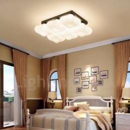 6 Light Rustic Lodge Ενσωματωμένο Flush Mount Light