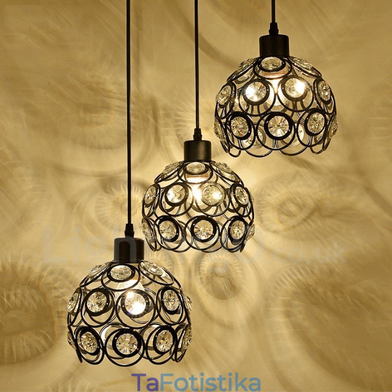 Ενσωματωμένο κρεμαστό φωτιστικό 3 Light Rustic Lodge