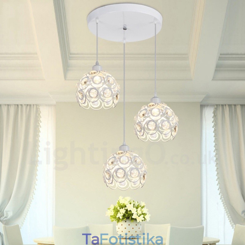 Ενσωματωμένο κρεμαστό φωτιστικό 3 Light Rustic Lodge