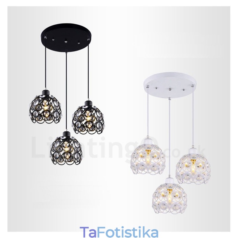 Ενσωματωμένο κρεμαστό φωτιστικό 3 Light Rustic Lodge