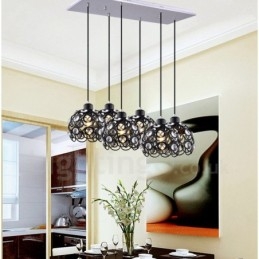 Ενσωματωμένο κρεμαστό φωτιστικό 6 Light Rustic Lodge