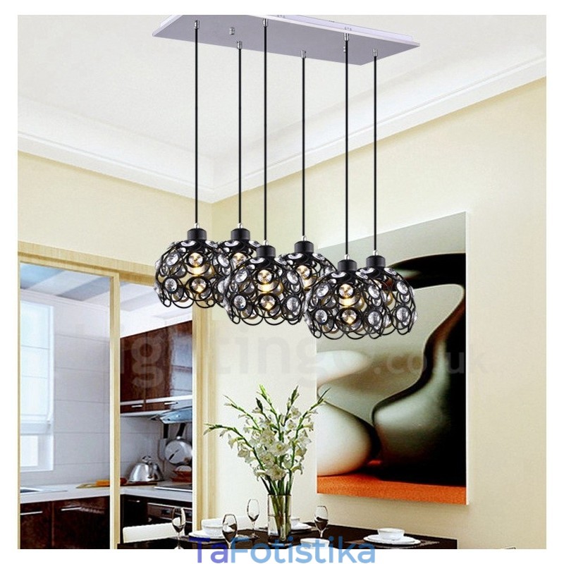 Ενσωματωμένο κρεμαστό φωτιστικό 6 Light Rustic Lodge