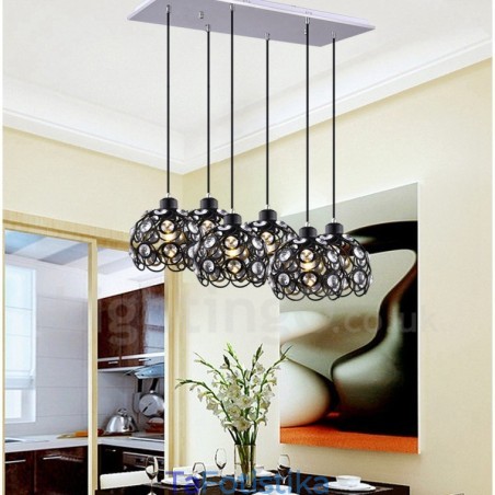 Ενσωματωμένο κρεμαστό φωτιστικό 6 Light Rustic Lodge Ενσωματωμένο κρεμαστό φωτιστικό 6 Light Rustic Lodge