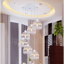 Ενσωματωμένο κρεμαστό φωτιστικό 6 Light Rustic Lodge