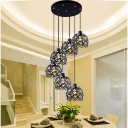 Ενσωματωμένο κρεμαστό φωτιστικό 6 Light Rustic Lodge