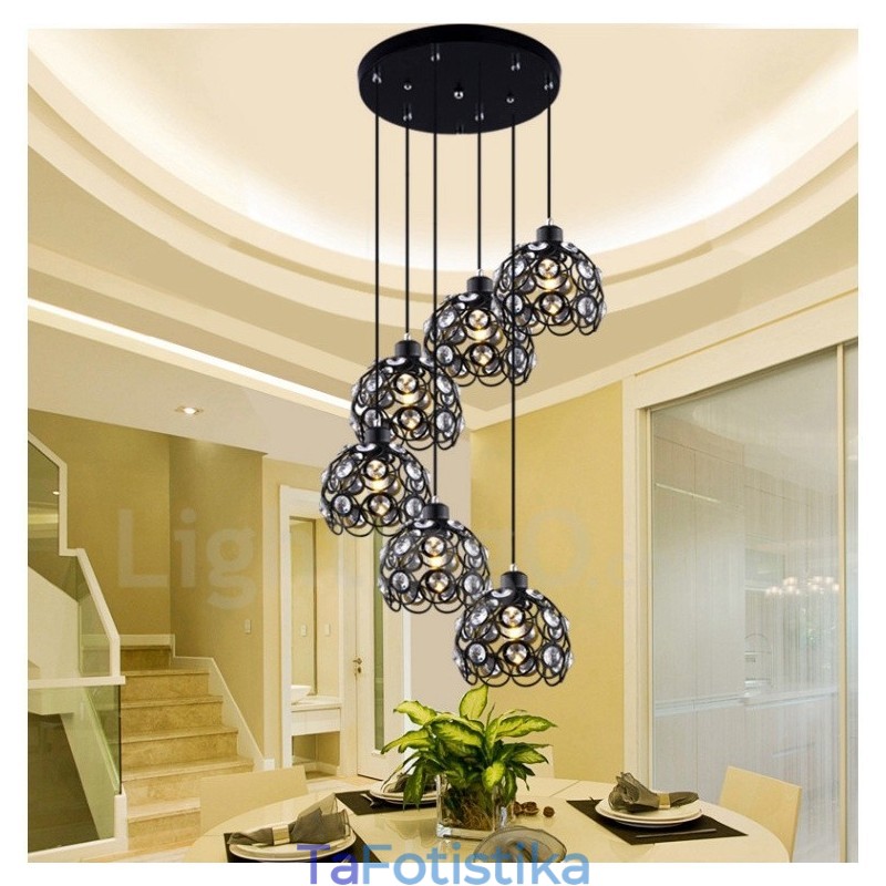 Ενσωματωμένο κρεμαστό φωτιστικό 6 Light Rustic Lodge