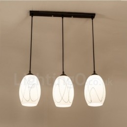 3 Light Rustic Lodge Ενσωματωμένο μεταλλικό κρεμαστό φως