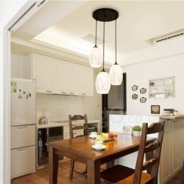 3 Light Rustic Lodge Ενσωματωμένο μεταλλικό κρεμαστό φως