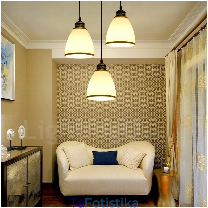 3 Light Rustic Lodge Ενσωματωμένο μεταλλικό κρεμαστό φως