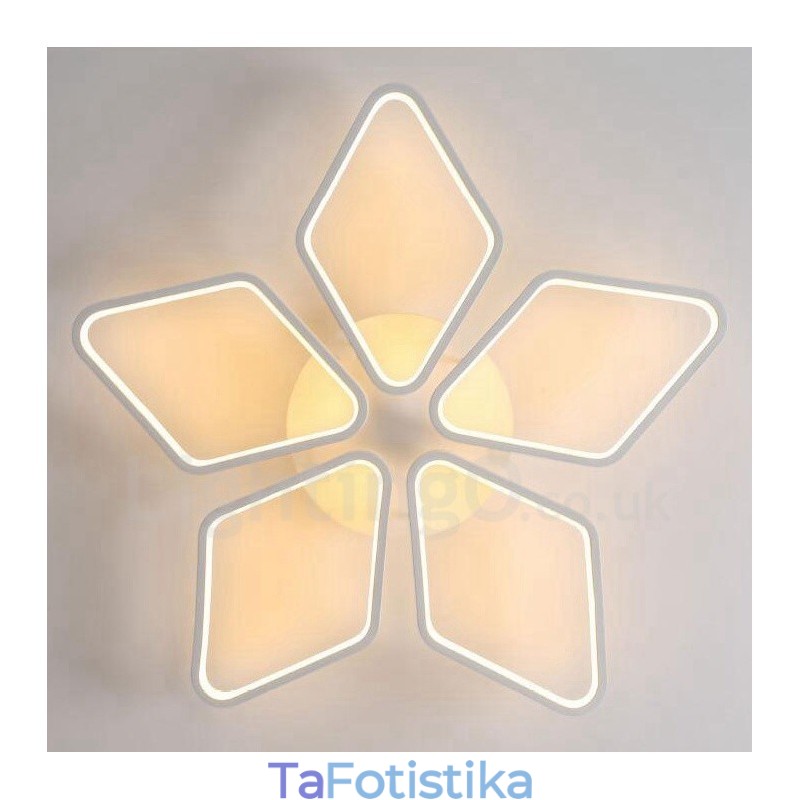 5 Light Modern Contemporary Integrated Metal Flush Mount Light