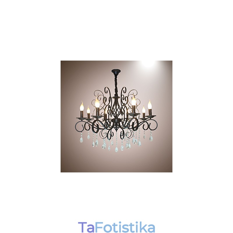 8 Head Of European Style Crystal Lamp Metal Chandelier Lighting