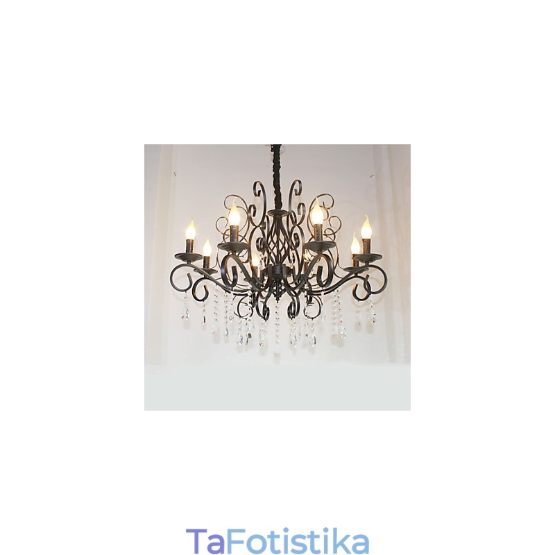 8 Head Of European Style Crystal Lamp Metal Chandelier Lighting
