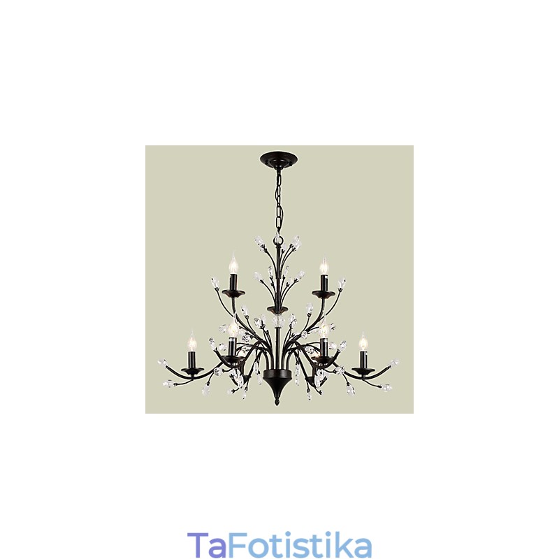 9 Lights Crystal Chandelier Μοντέρνα Σύγχρονη Παραδοσιακή Κλασική Vintage Ρετρό Χώρα Ζωγραφική