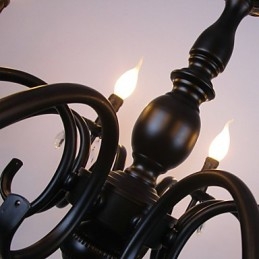 Πολυέλαιος Ευρωπαϊκού Στυλ Κερί Κρυστάλλινο Φωτιστικό Απλό Σιδερένιο Φωτιστικό Τέχνης Διακοσμητικό φωτιστικό
